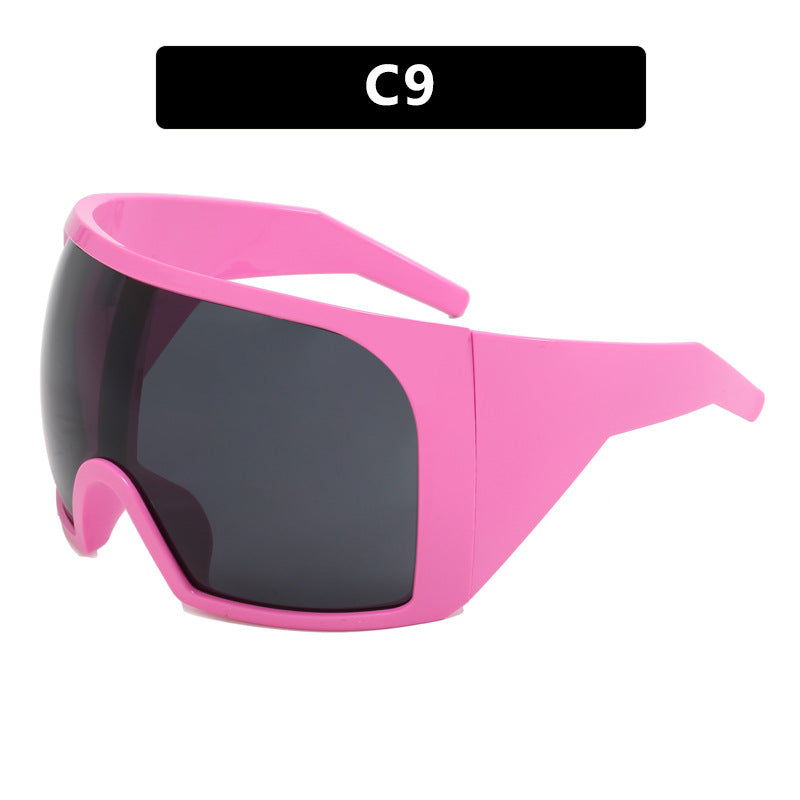 Women's Fashion Large Rim Mask Sunglasses